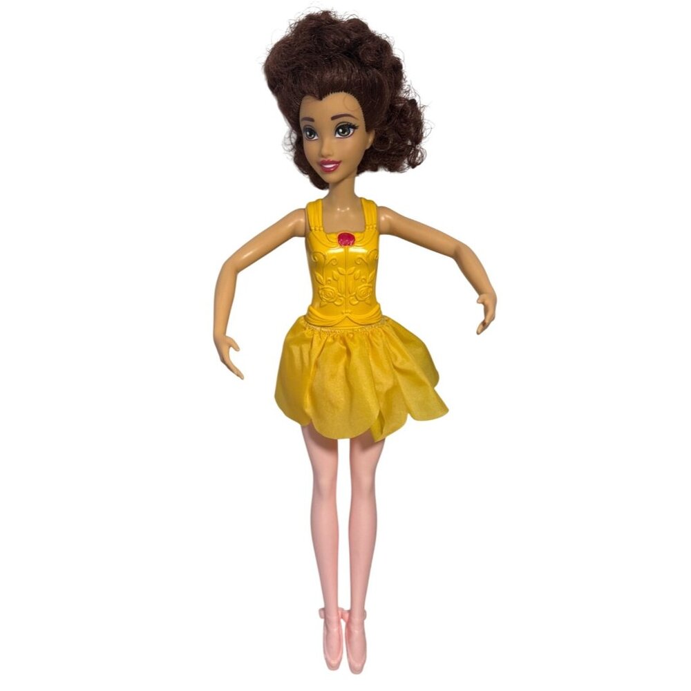 Princess Belle Doll With Yellow Dress & Ballet Shoes 12" Disney Mattel 2022
